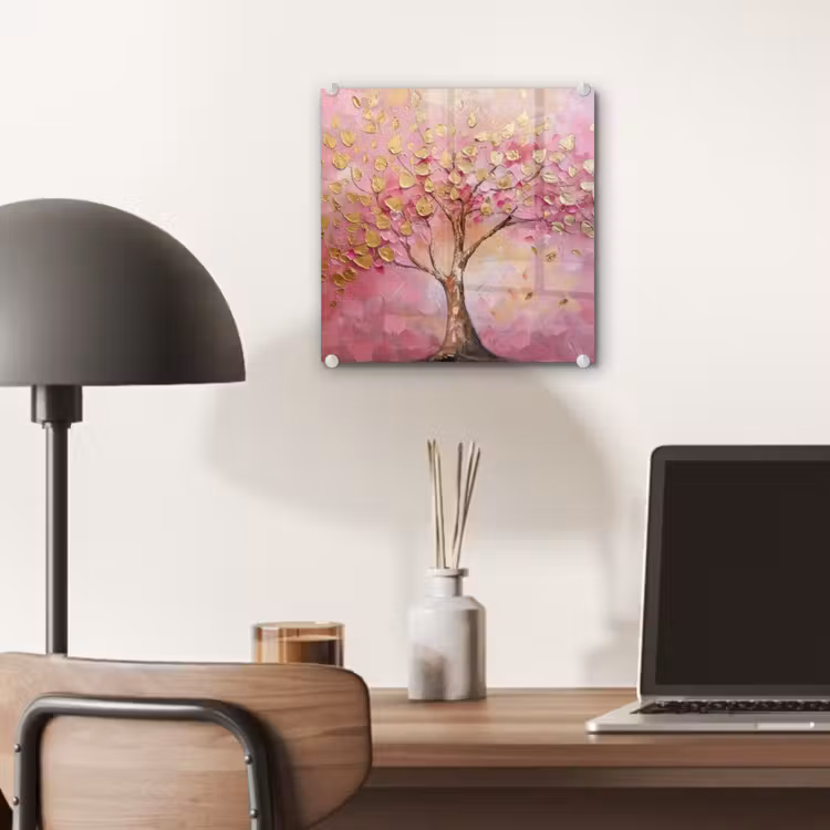 Boom - Roze - Goud - Modern plexiglas 5mm klein -sfeer6