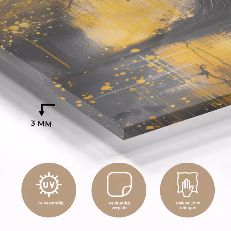 Boom - Verflook - Hert - Natuur - Goud plexiglas 5mm klein -sfeer2