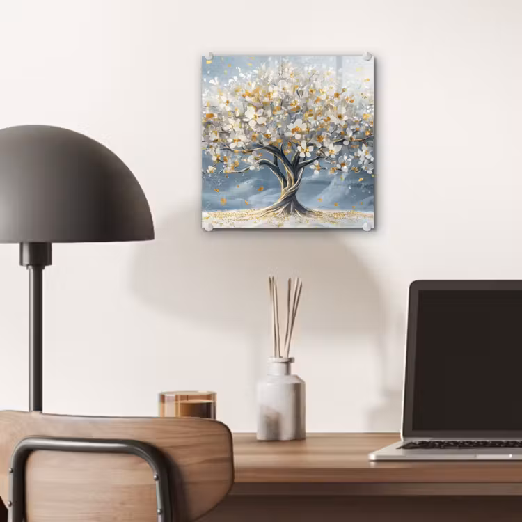 Boom - Winter - Levensboom - Modern - Goud plexiglas 5mm klein -sfeer6