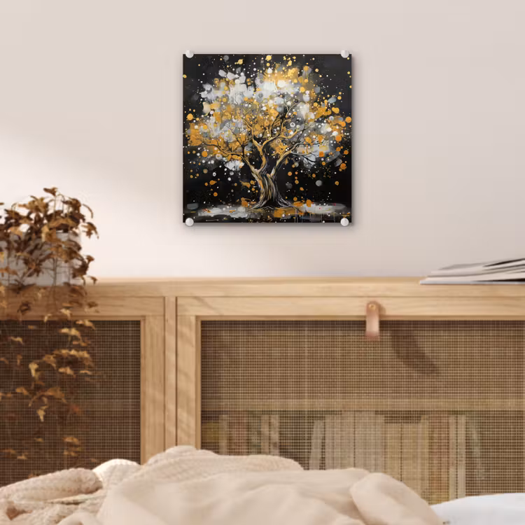 Boom - Zwart - Goud - Wit - Modern plexiglas 5mm klein -sfeer4