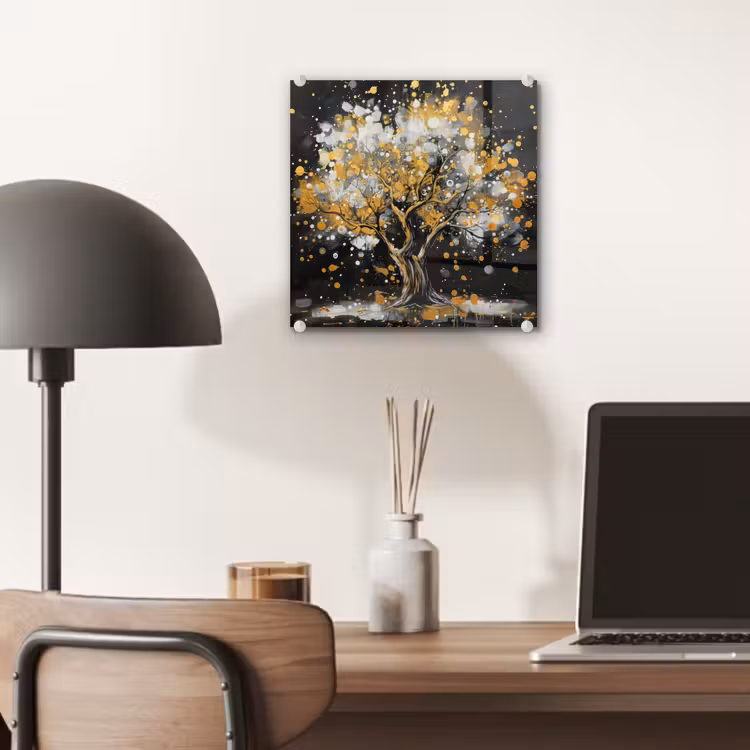 Boom - Zwart - Goud - Wit - Modern plexiglas 5mm klein -sfeer6