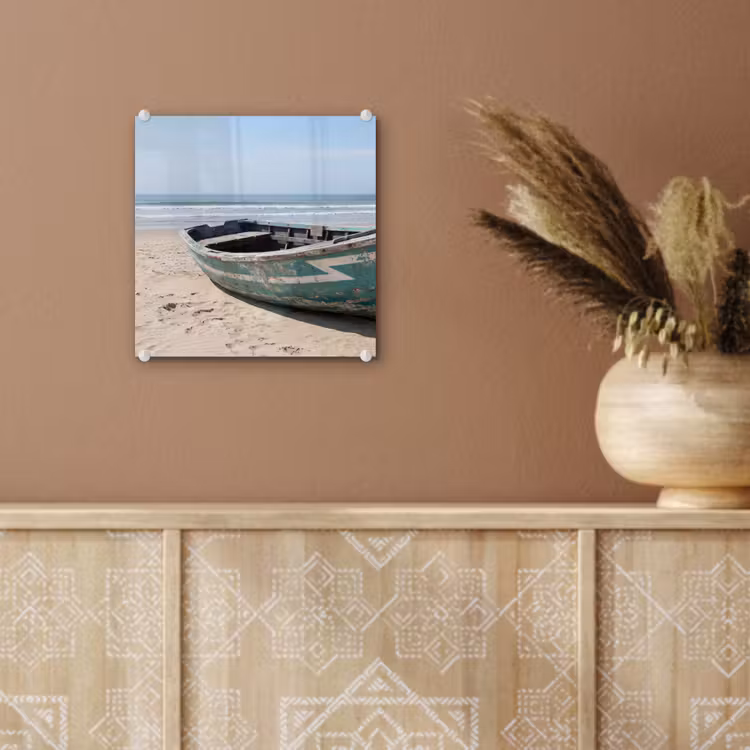 Boot - Zandstrand - Zee plexiglas 5mm klein -sfeer5
