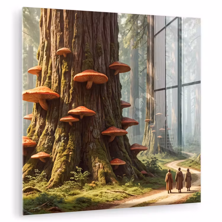 Glas schilderij - Bos - Bomen - Natuur - Bos - Bomen - Natuur plexiglas 5mm klein