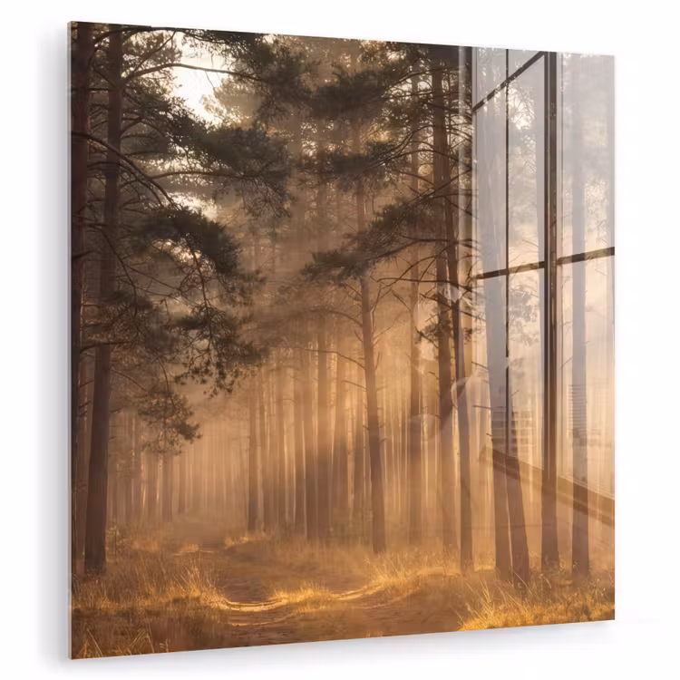 Bos - Mist - Zonlicht plexiglas 5mm klein -zzzproduct_nieuw