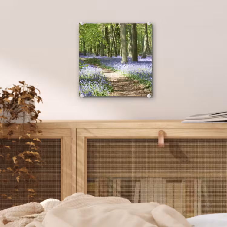 Bos - Pad - Bloemen - Paars - Groen - Natuur plexiglas 5mm klein -sfeer4