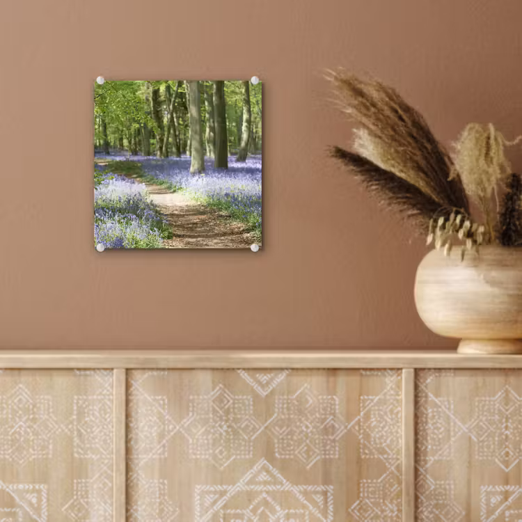 Bos - Pad - Bloemen - Paars - Groen - Natuur plexiglas 5mm klein -sfeer5