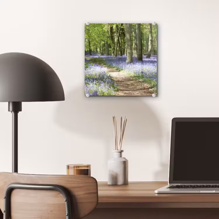 Bos - Pad - Bloemen - Paars - Groen - Natuur plexiglas 5mm klein -sfeer6