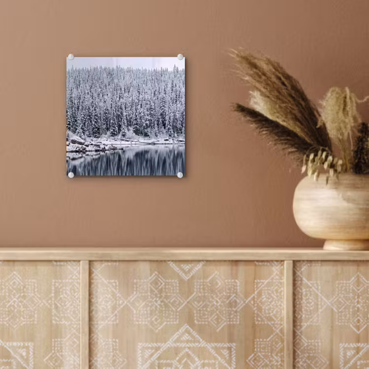 Bos - Reflectie - Meer - Winter - Serene plexiglas 5mm klein -sfeer5