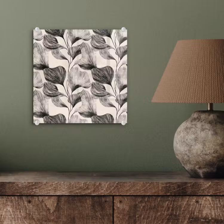 Botanisch - Bladeren - Zwart plexiglas 5mm klein 11 -sfeer3