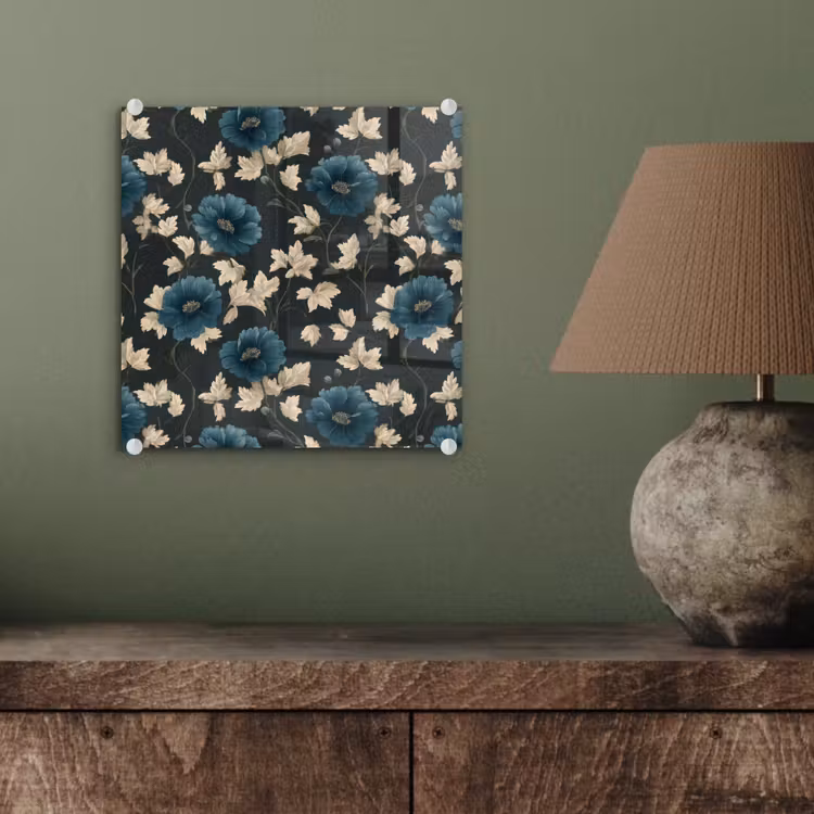 Botanisch - Bloemen - Blauw plexiglas 5mm klein 11 -sfeer3