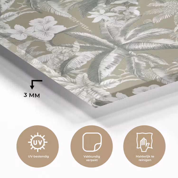 Botanisch - Bloemen - Groen plexiglas 5mm klein 11 -sfeer2