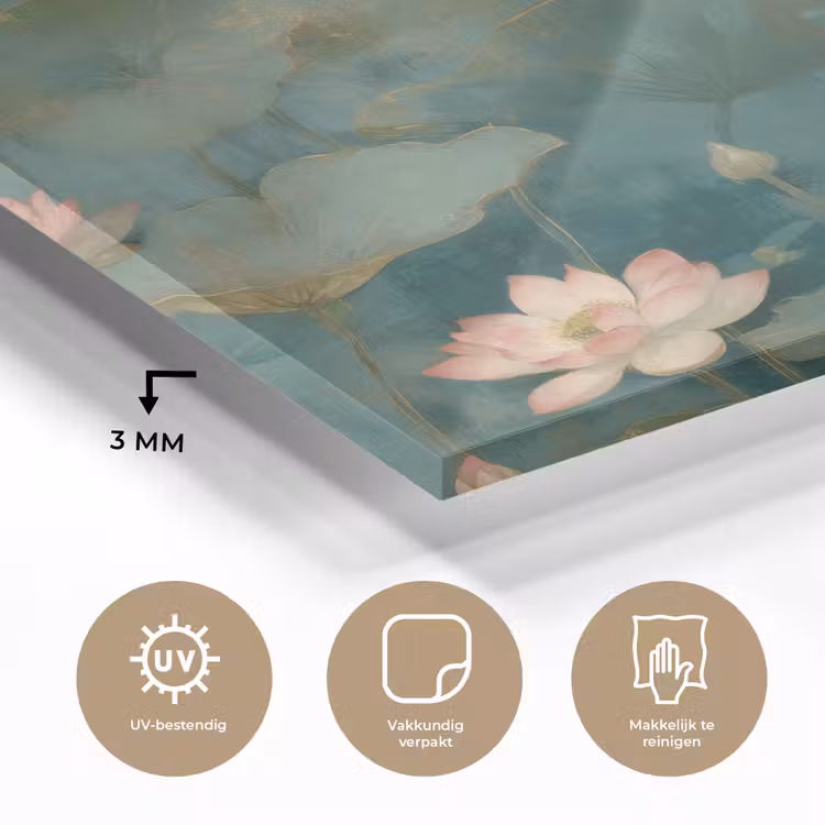 Botanisch - Bloemen - Roze plexiglas 5mm klein 11 -sfeer2