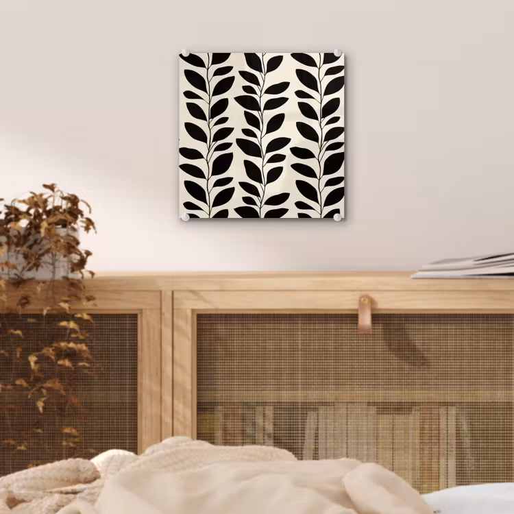 Botanisch - Dessin - Zwart - Beige plexiglas 5mm klein 11 -sfeer4