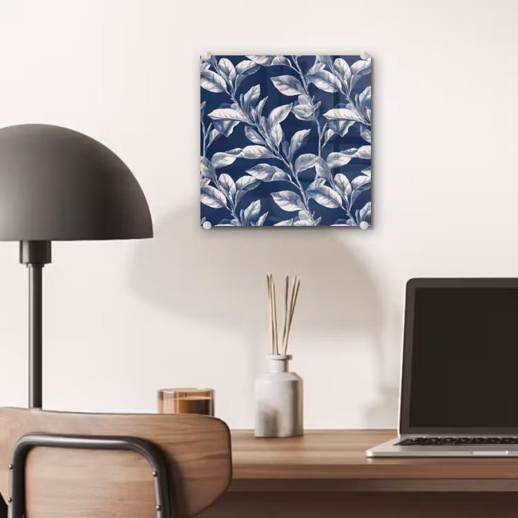 Botanisch - Patroon - Blauw plexiglas 5mm klein 11 -sfeer6