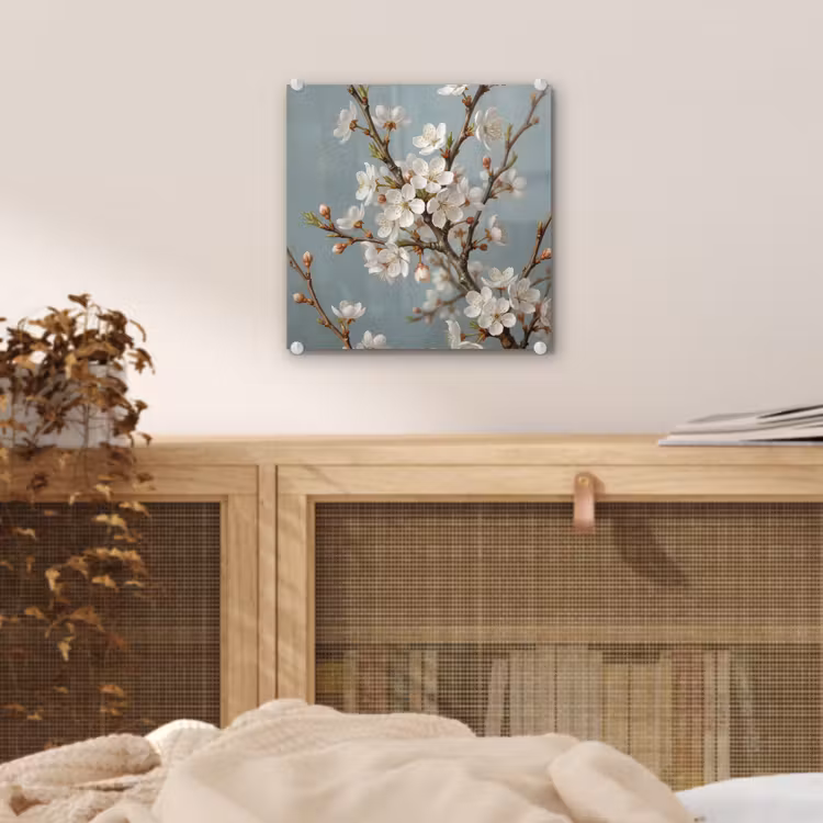 Botanisch - Stilleven - Blauw plexiglas 5mm klein -sfeer4