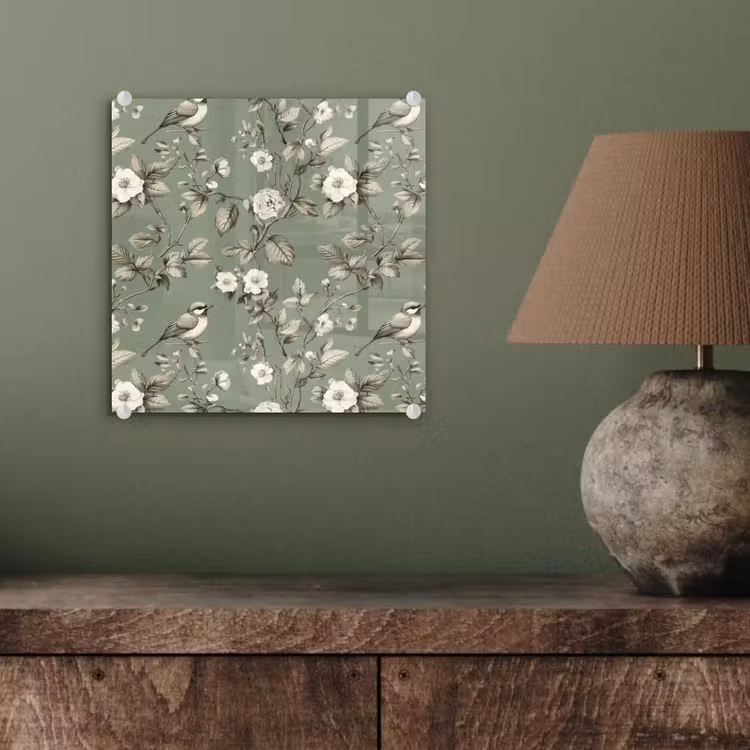 Botanisch - Vogels - Groen plexiglas 5mm klein 11 -sfeer3