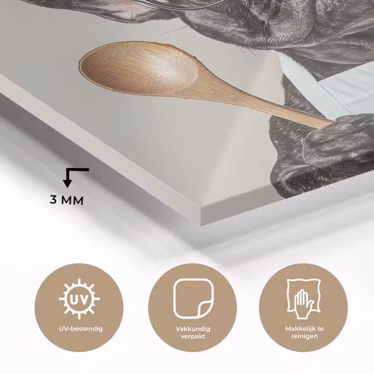 Bril - Hond - Kok plexiglas 5mm klein -sfeer2