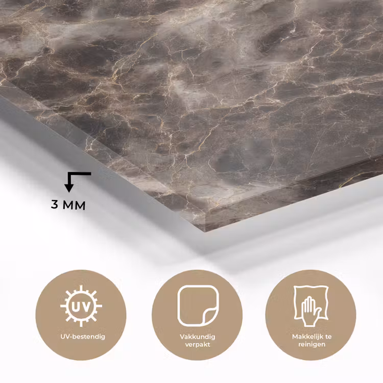Bruin - Goud - Marmer plexiglas 5mm klein 11 -sfeer2