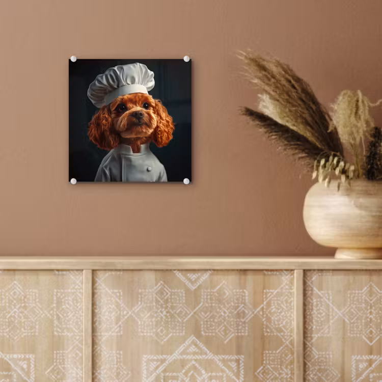 Bruin - Kok - Hondje plexiglas 5mm klein -sfeer5