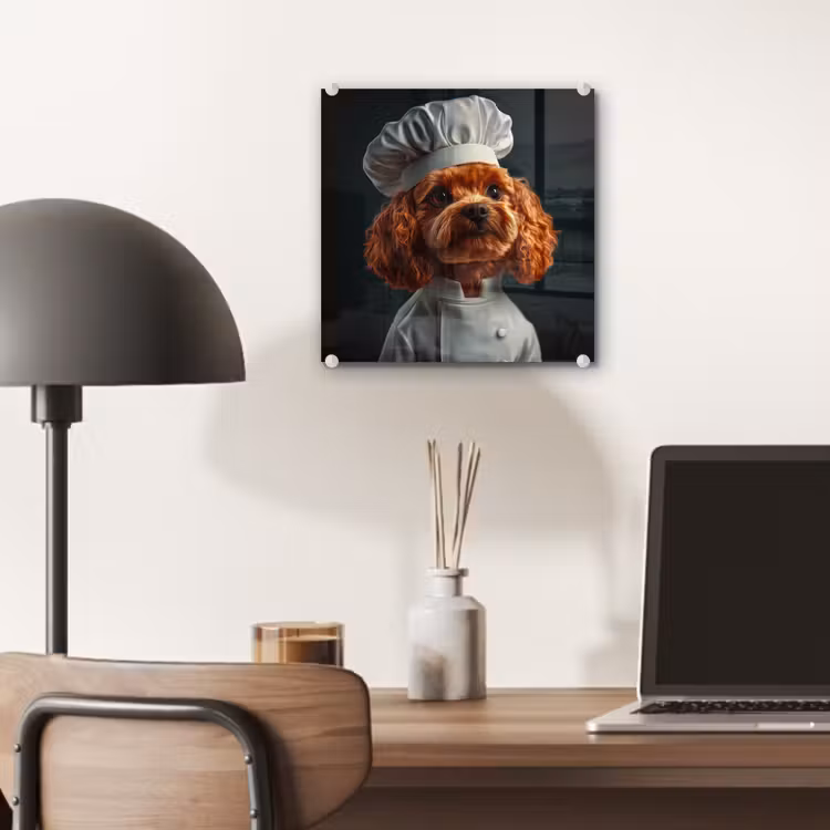 Bruin - Kok - Hondje plexiglas 5mm klein -sfeer6