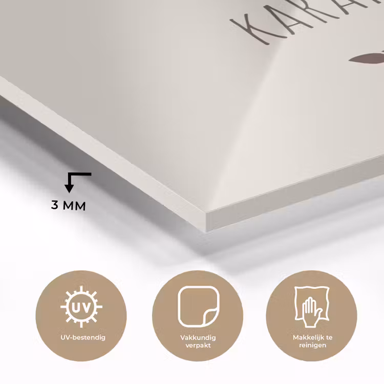 Bruin - Minimalistisch - Quote - Zomer plexiglas 5mm klein -sfeer2