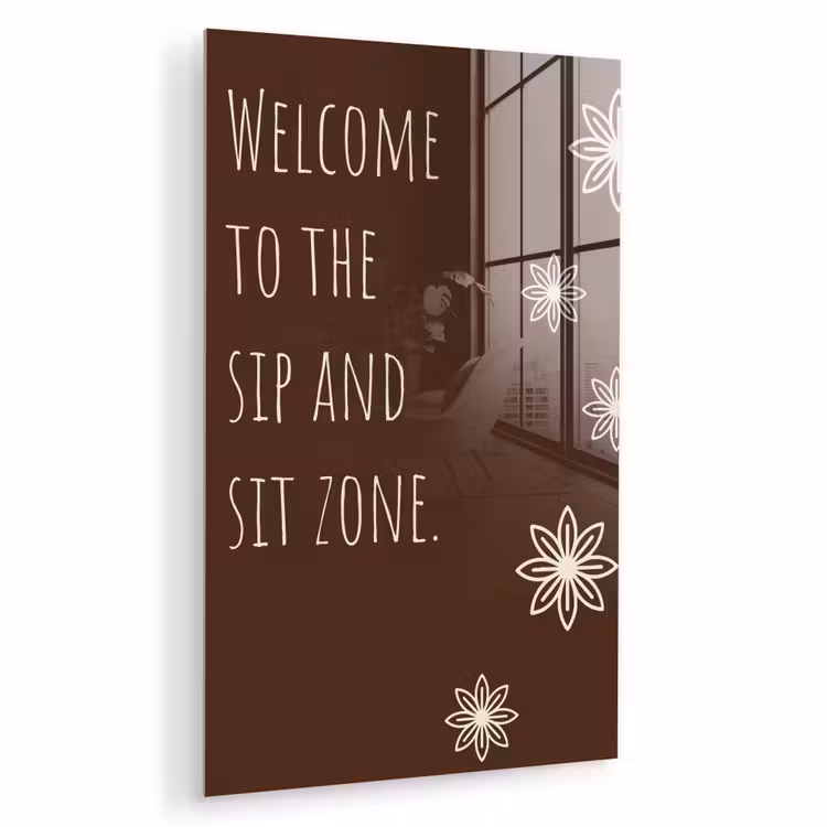 Bruin - Quote - Bloemen - Zomer plexiglas 5mm klein -zzzproduct_nieuw