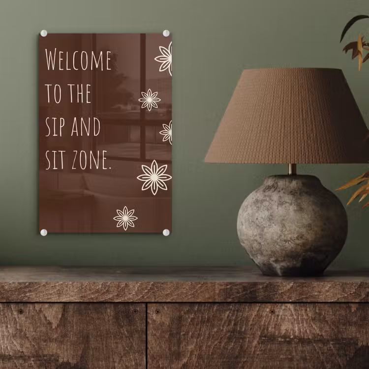 Bruin - Quote - Bloemen - Zomer plexiglas 5mm klein -sfeer3