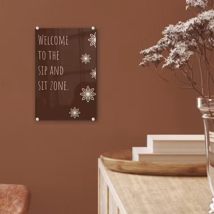 Bruin - Quote - Bloemen - Zomer plexiglas 5mm klein -sfeer5
