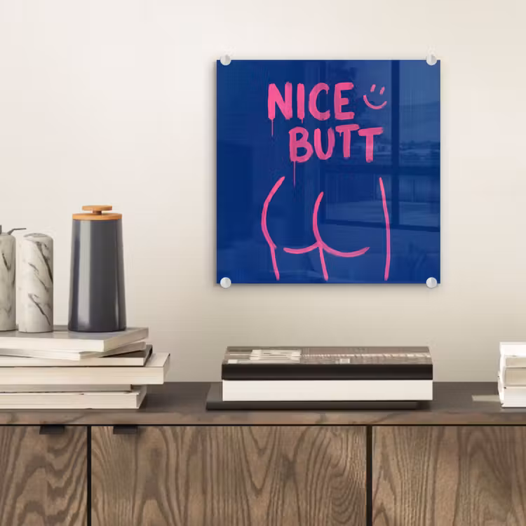 Brutaal - Grappig - Blauw plexiglas 5mm klein -sfeer1