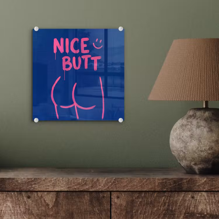 Brutaal - Grappig - Blauw plexiglas 5mm klein -sfeer3