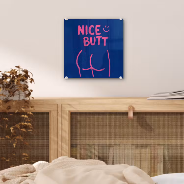 Brutaal - Grappig - Blauw plexiglas 5mm klein -sfeer4