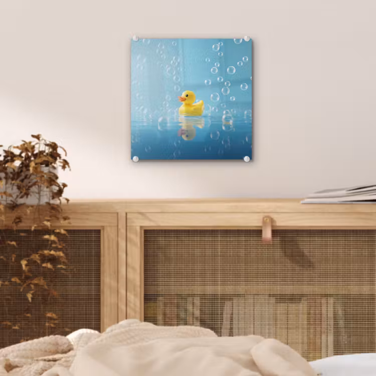 Bubbels - Badeend - Geel plexiglas 5mm klein -sfeer4