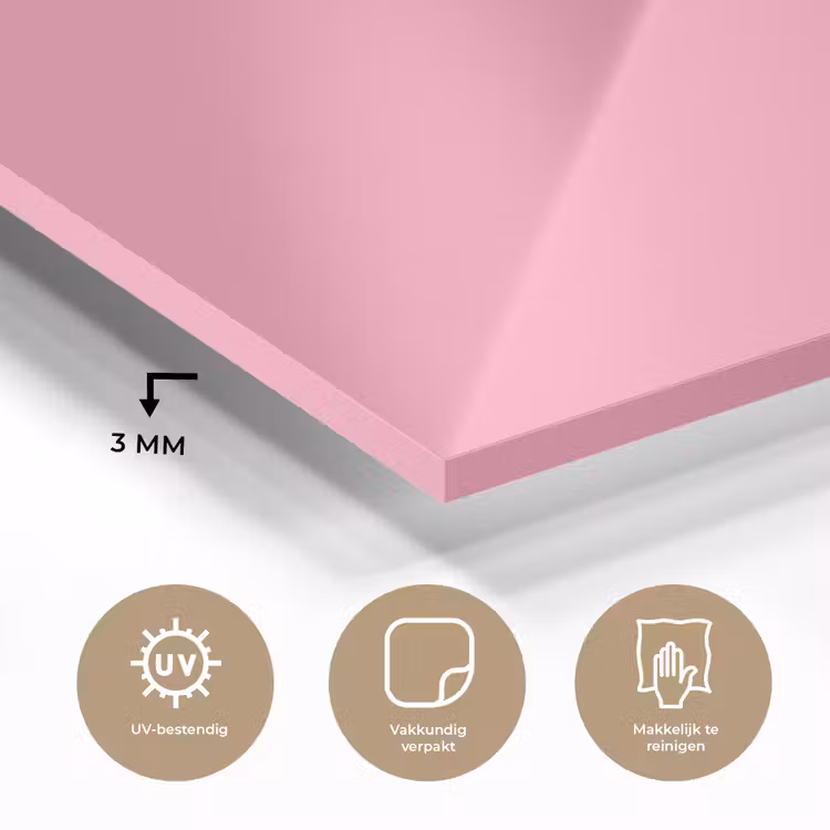 Bubblegum - Pink - Roze plexiglas 5mm klein 11 -sfeer2