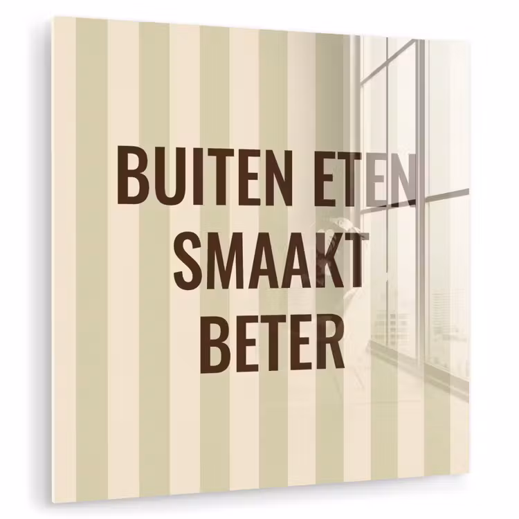Buiten - Quote - Strepen - Zomer plexiglas 5mm klein -zzzproduct_nieuw