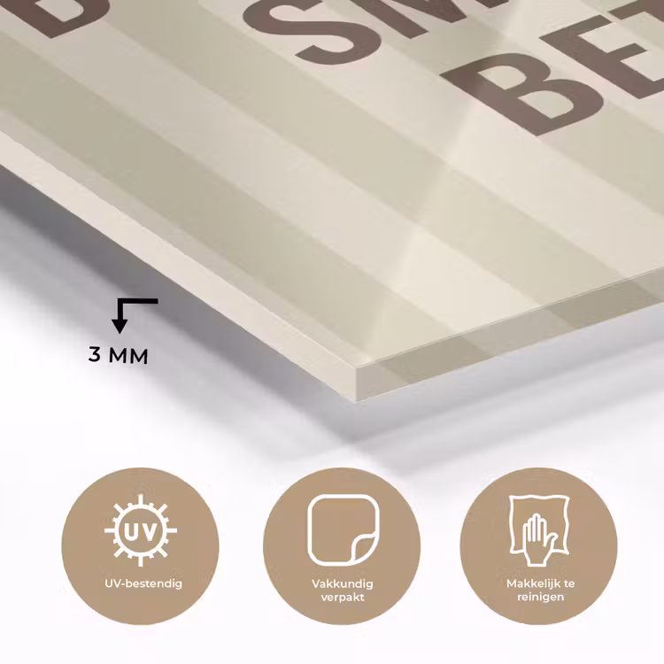 Buiten - Quote - Strepen - Zomer plexiglas 5mm klein -sfeer2