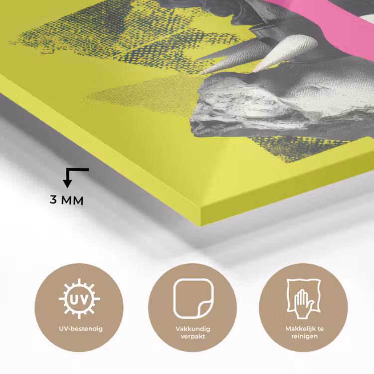 Buste - Verf - Geel plexiglas 5mm klein -sfeer2