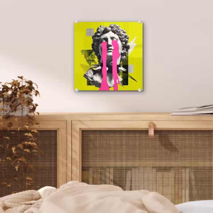 Buste - Verf - Geel plexiglas 5mm klein -sfeer4
