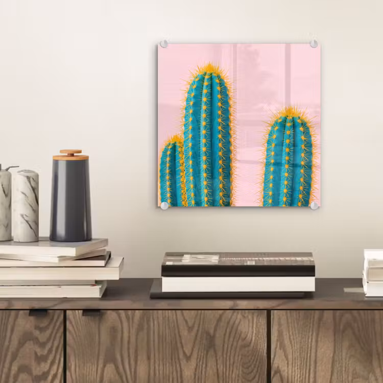 Cactussen - Modern - Pastel plexiglas 5mm klein -sfeer1
