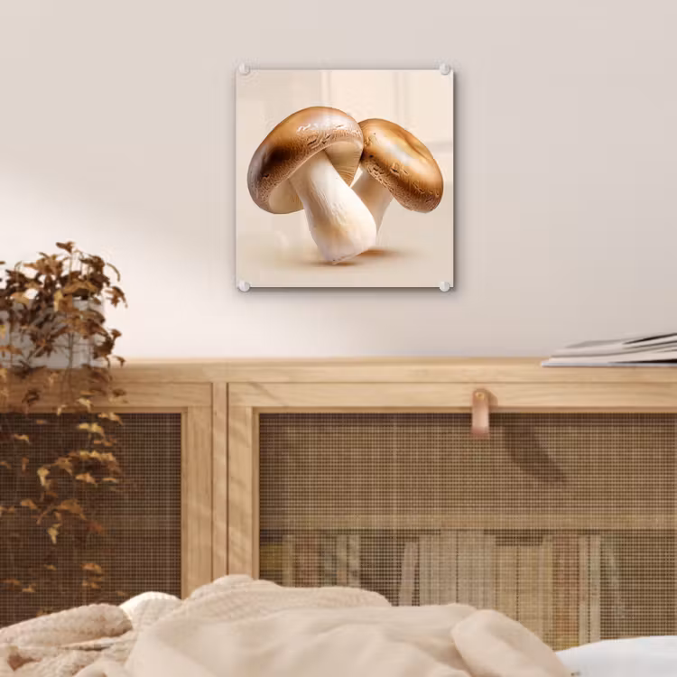 Champignons - Zacht - Beige plexiglas 5mm klein -sfeer4