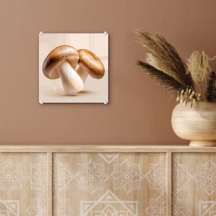 Champignons - Zacht - Beige plexiglas 5mm klein -sfeer5