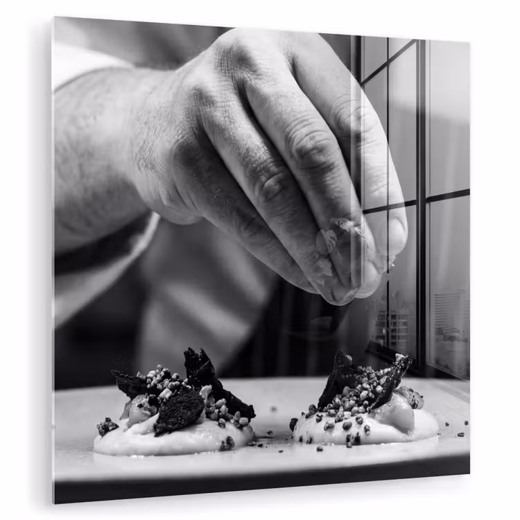 Chef - Garnering - Gerecht plexiglas 5mm klein -zzzproduct_nieuw