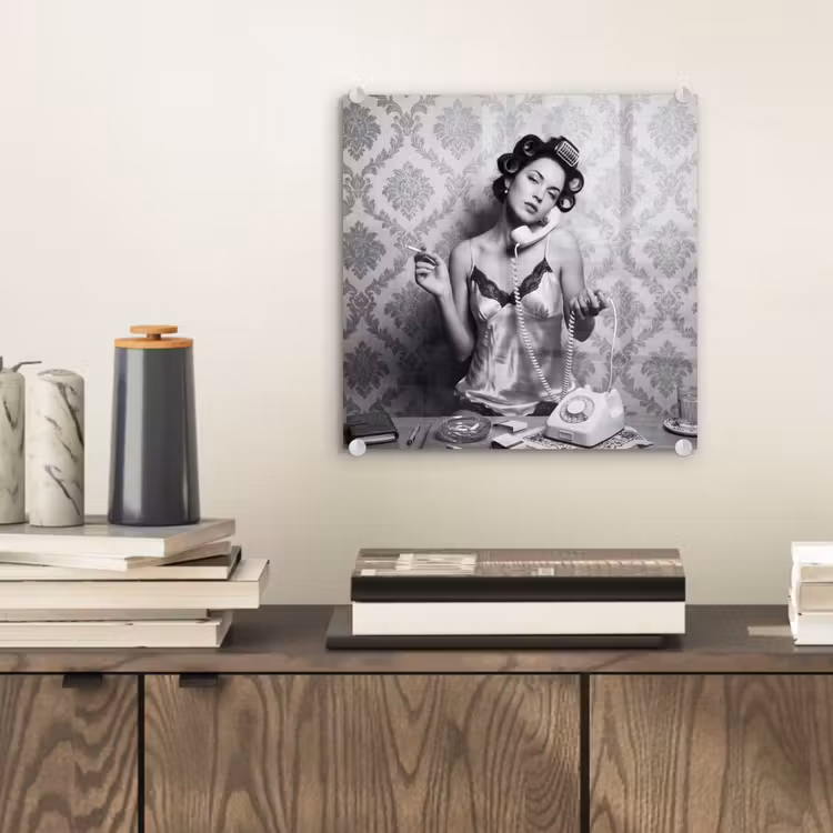 Chic - Vrouw - Zwart - Wit plexiglas 5mm klein -sfeer1