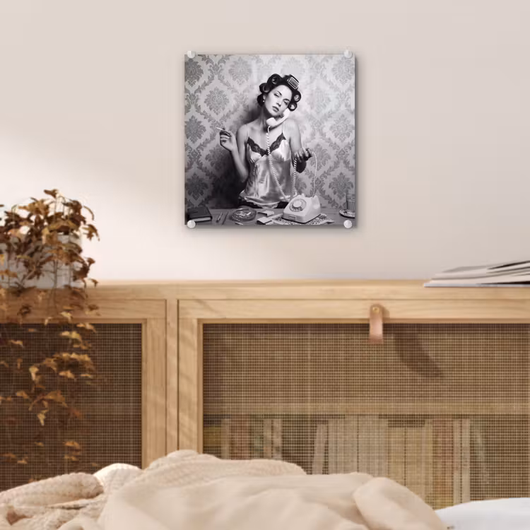 Chic - Vrouw - Zwart - Wit plexiglas 5mm klein -sfeer4