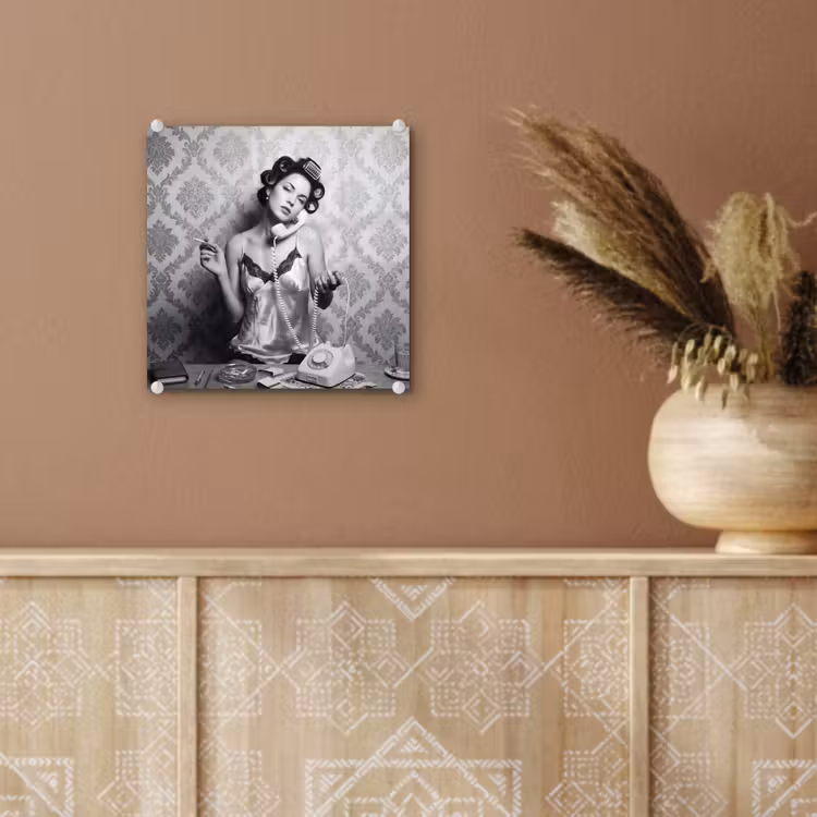 Chic - Vrouw - Zwart - Wit plexiglas 5mm klein -sfeer5