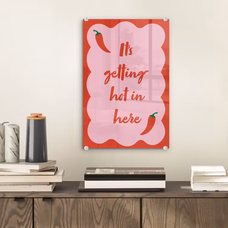 Chilipeper - Red - Hot - Quotes plexiglas 5mm klein -sfeer1