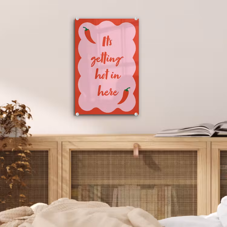 Chilipeper - Red - Hot - Quotes plexiglas 5mm klein -sfeer4