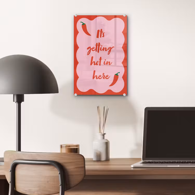 Chilipeper - Red - Hot - Quotes plexiglas 5mm klein -sfeer6