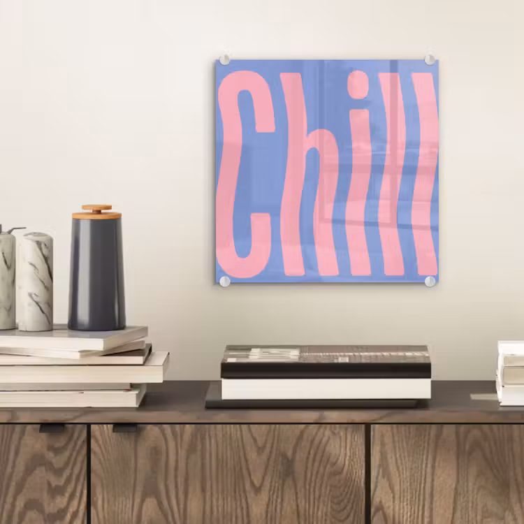 Chill - Roze - Blauw - Golvend plexiglas 5mm klein -sfeer1