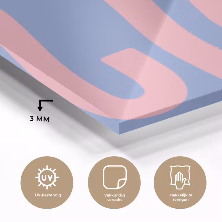 Chill - Roze - Blauw - Golvend plexiglas 5mm klein -sfeer2