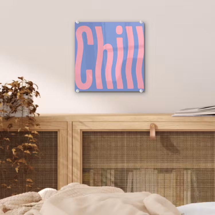Chill - Roze - Blauw - Golvend plexiglas 5mm klein -sfeer4